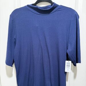 **NWT** Super Soft Ribbed Mock Neck Top